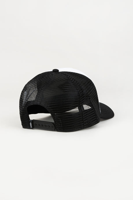 Classic Patch Curved Bill Trucker black-white Rueckenansicht