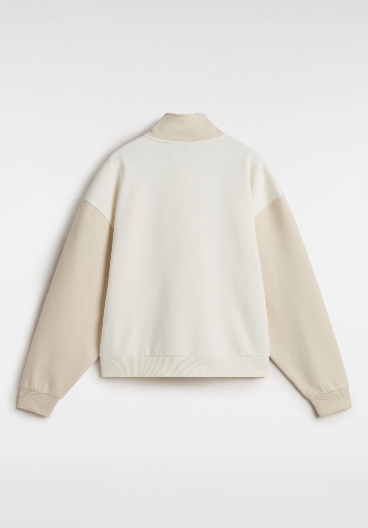 Colorblock Half Zip Mock marshmallow-oatmeal Rueckenansicht Zoom Image