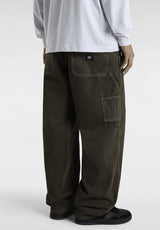 Drill Chore Carpenter Loose Denim turkishcoffee Rueckenansicht