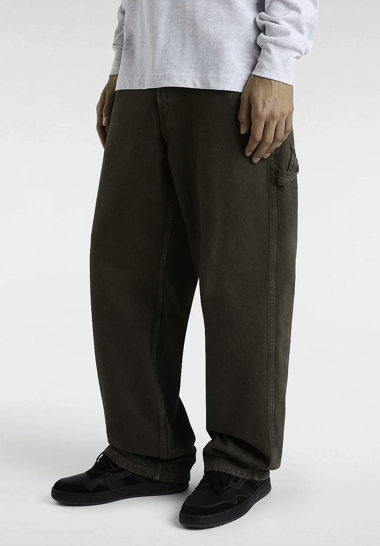 Drill Chore Carpenter Loose Denim turkishcoffee Vorderansicht