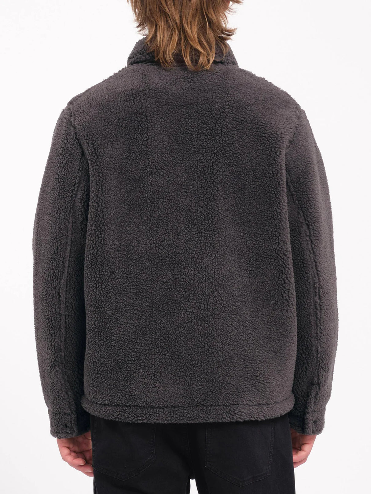 Edwart II Zip Fleece asphaltblack Rueckenansicht