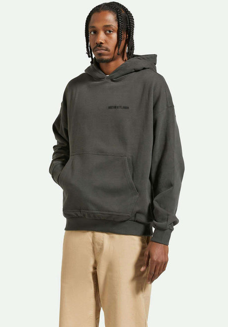 Embroidered Heavyweight Oversize washedblack Vorderansicht