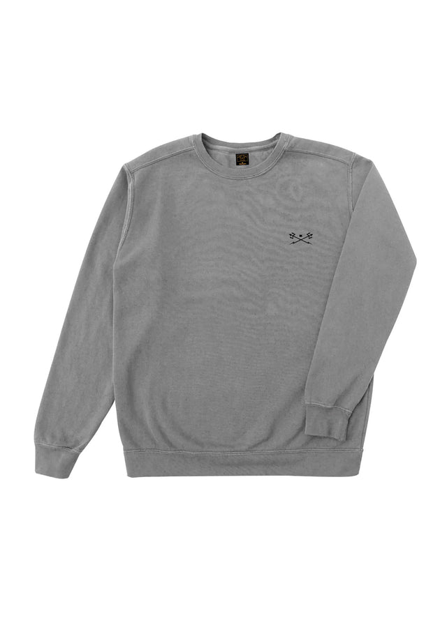 Go-To Pigment Dyed Crew Fleece cement Vorderansicht