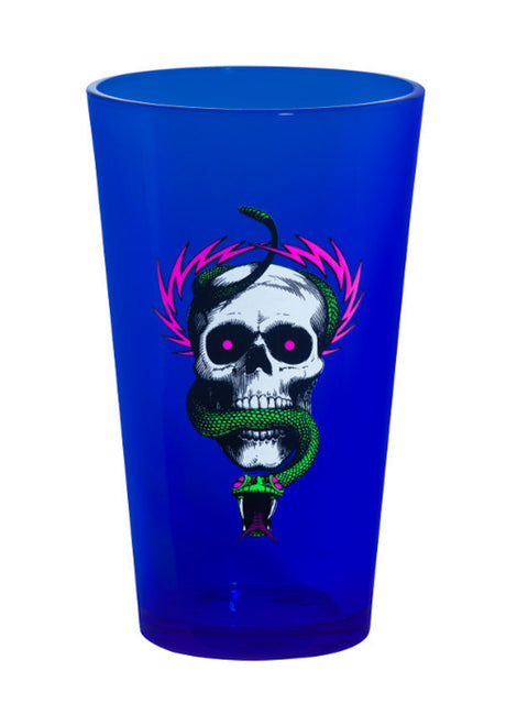 McGill Skull & Snake Pint Glass blacklight Vorderansicht
