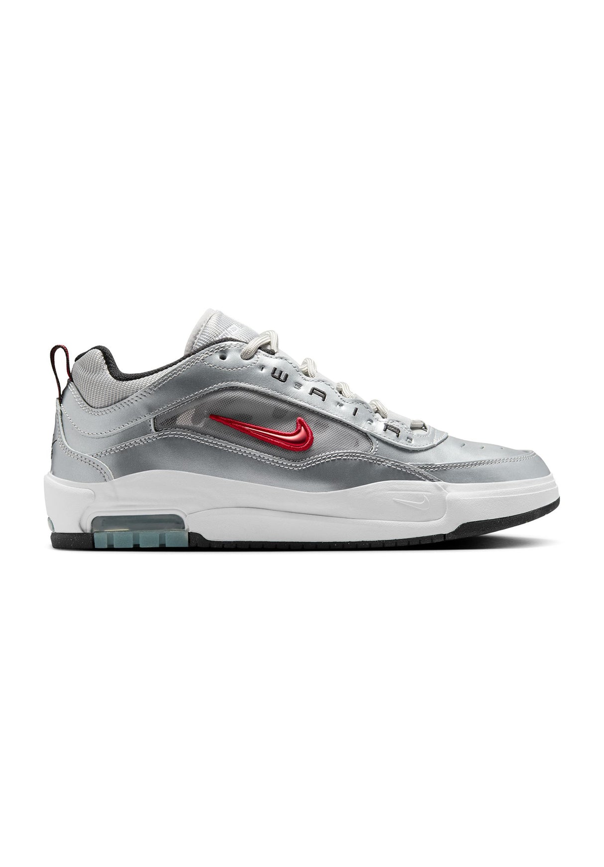 Nike SB Air Max Ishod PRM metallicsilver-varsityred Vorderansicht