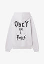 Obey Posse Extra Heavy Hood ashgrey Vorderansicht