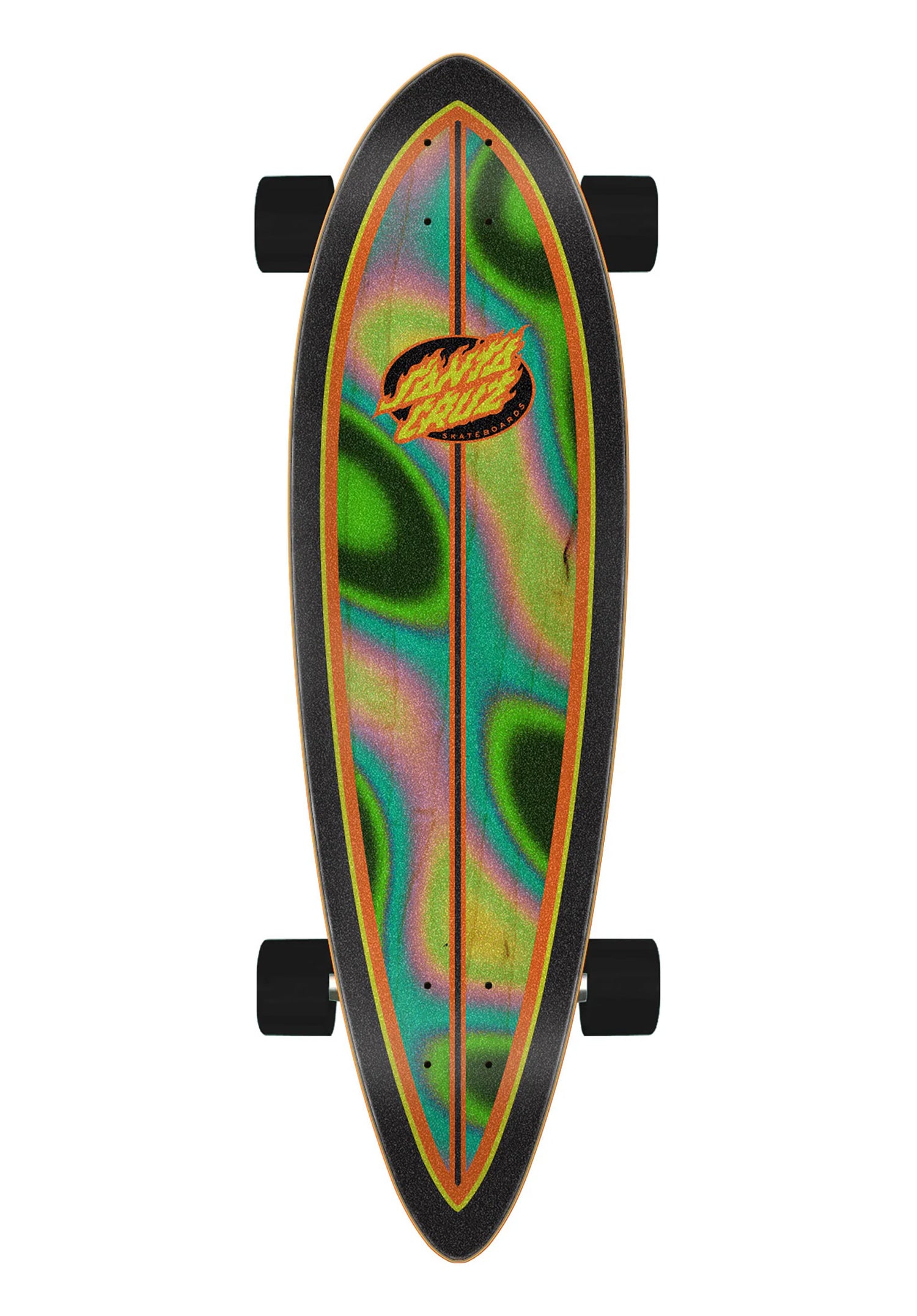 Oval Flame Lava Dot Pintail multicolored Rueckenansicht Zoom Image