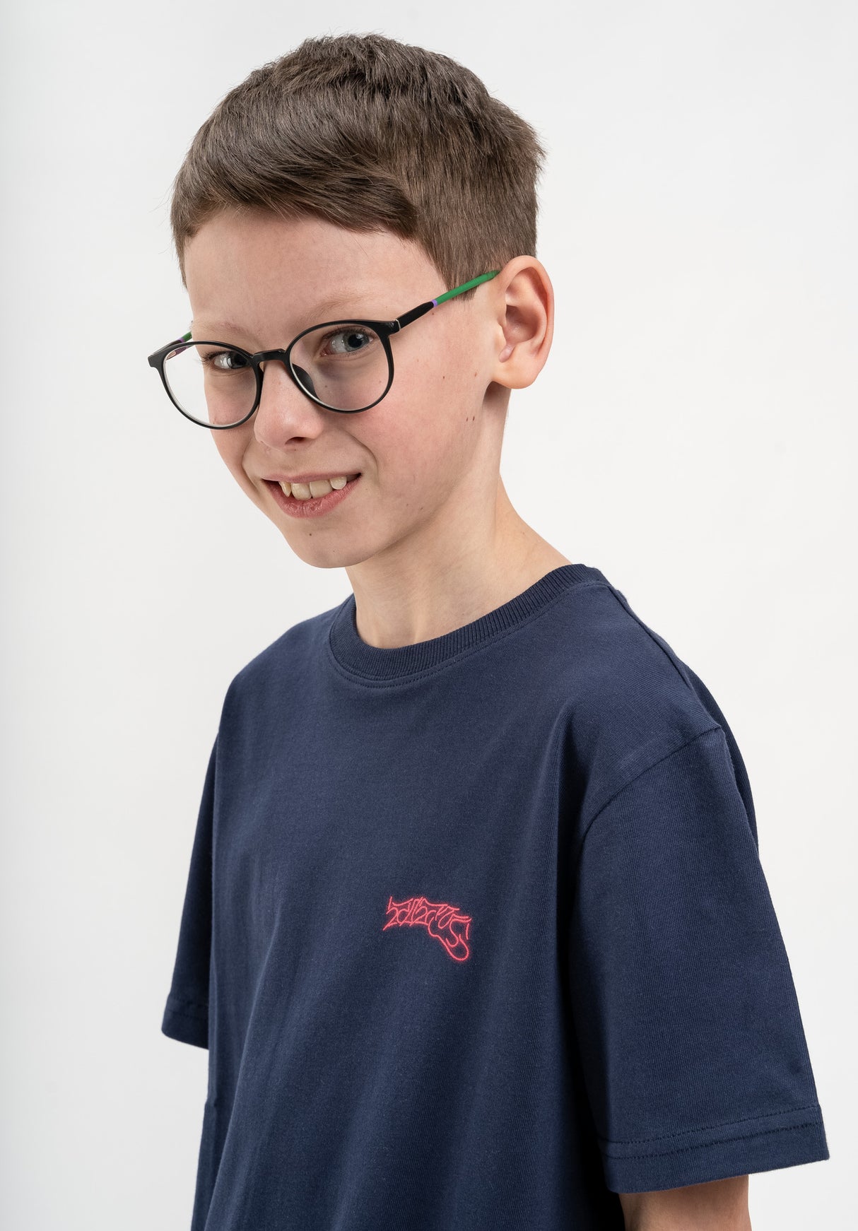 Retro Classic Logo Kids navy Closeup1