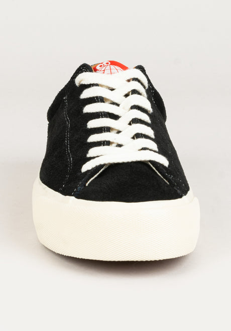 VM003 Suede Low black-white Rückenansicht