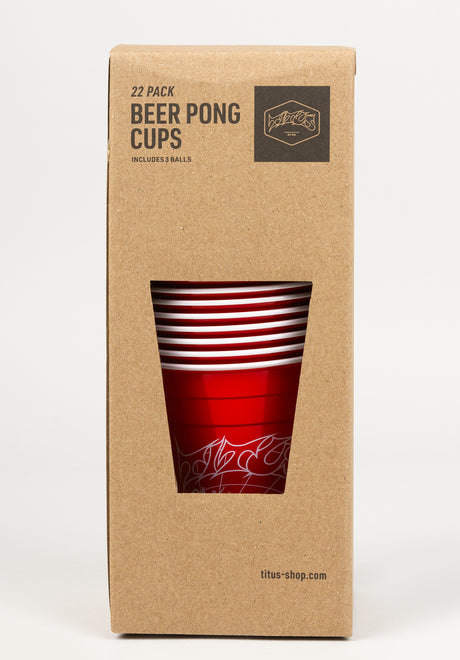 TITUS Skates Beer Pong Cups 22 Pack red Rückenansicht