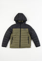 Surf Check Puffer Jacket Boy black-military Vorderansicht