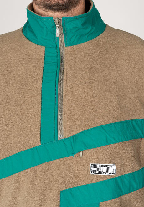 Range Quarter Zip Polar Fleece olive Rückenansicht