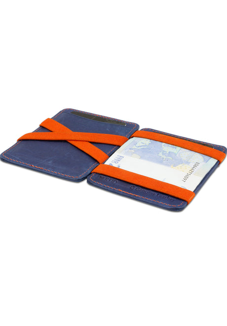 Magic Wallet RFID blue-orange Rückenansicht