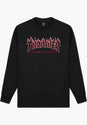 Flame L/S black-red Vorderansicht