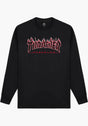 Flame L/S black-red Vorderansicht