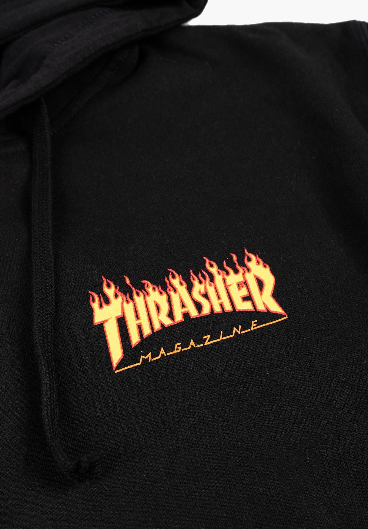 Thrasher Flame Dot Girl Hooded black Close-Up2