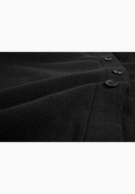 Black & Gold Butten Fleece black Close-Up2