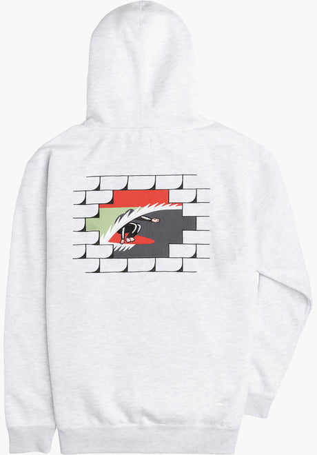 Drakes Custom Fleece heathergrey Rückenansicht