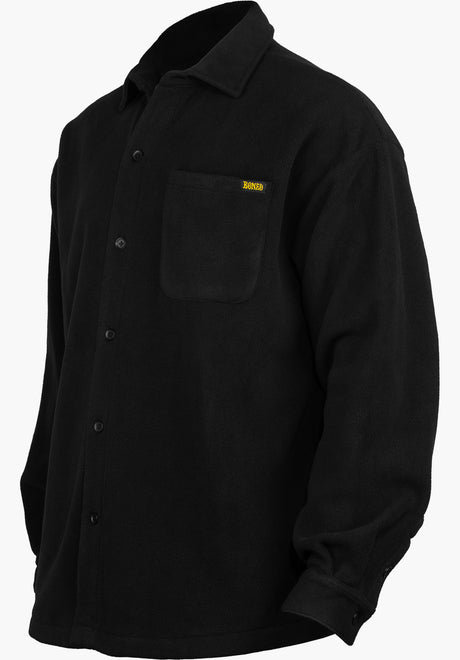 Black & Gold Butten Fleece black Close-Up1