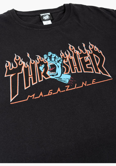 Thrasher Screaming Flame Girl pigment-black Close-Up1