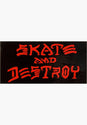 Skate and Destroy Medium Sticker black Vorderansicht