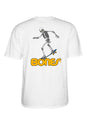 Skateboard Skeleton III white Vorderansicht
