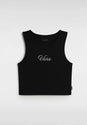 Small Staple Fitted Crop Tank black Vorderansicht
