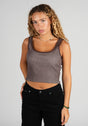 Thomson Cropped Tank darkbrownmulti Vorderansicht