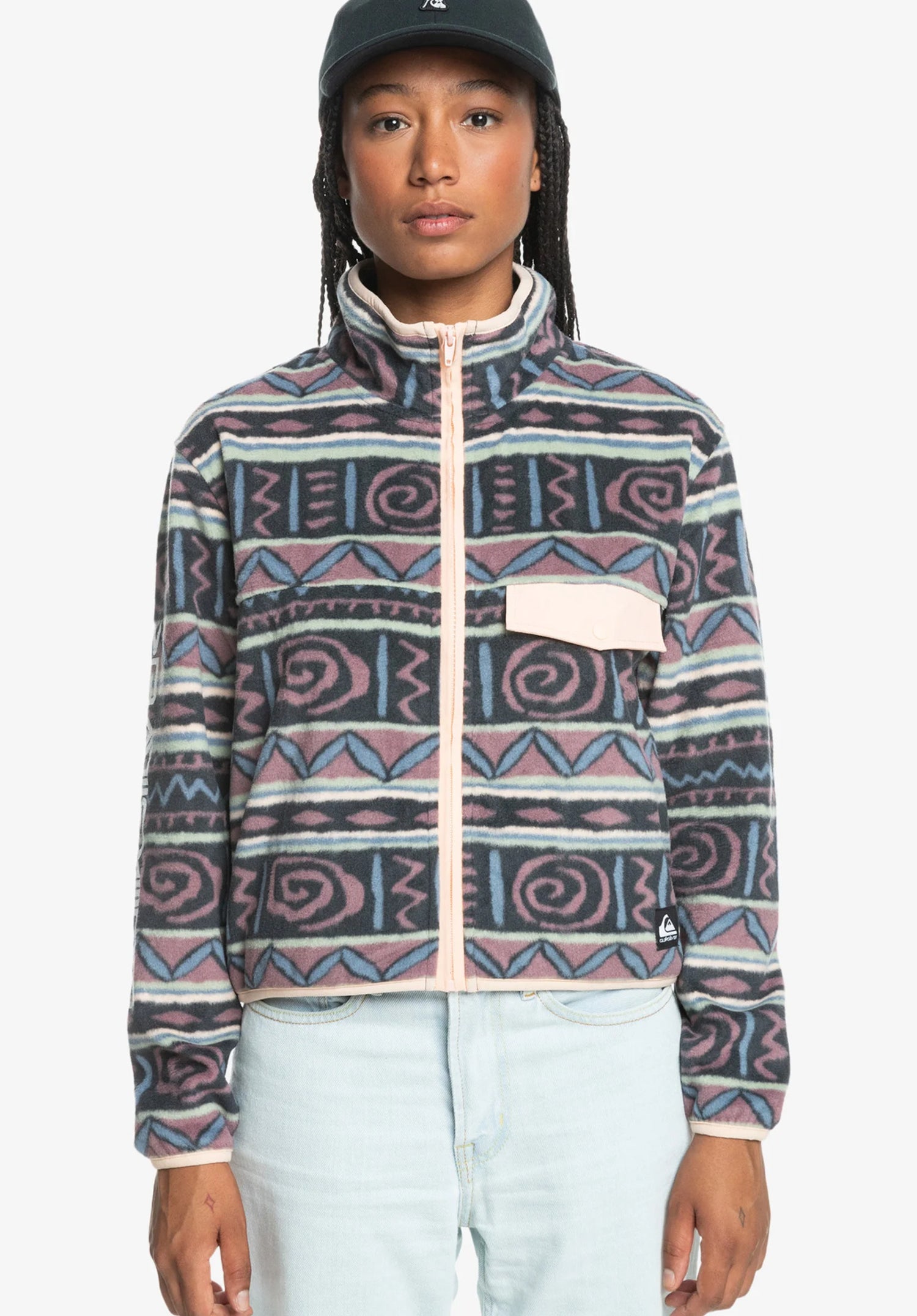 Uni FZ Polar Fleece grapeshakeheritagestripe64 Vorderansicht Zoom Image