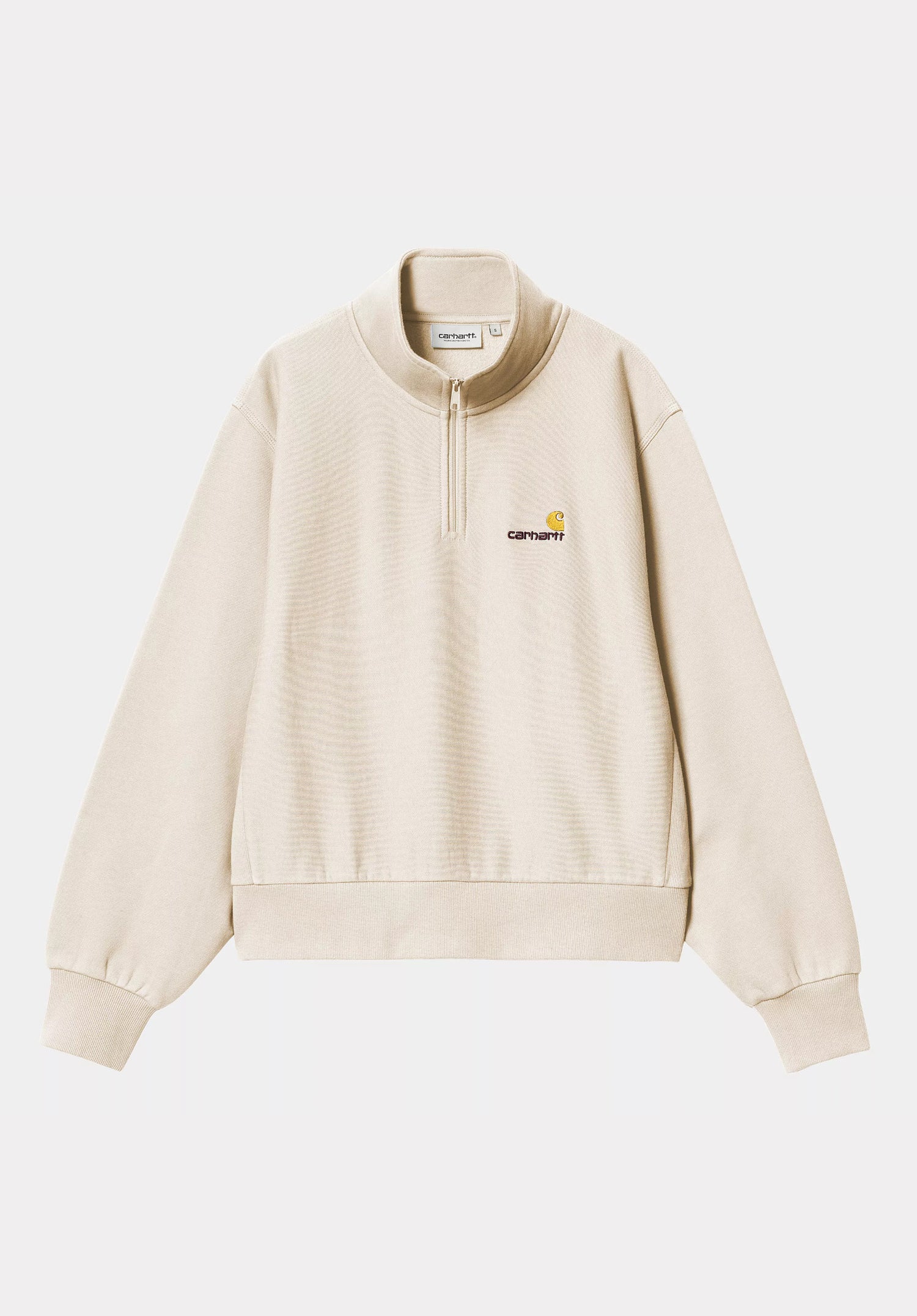 W' American Script High Neck moonbeam Vorderansicht Zoom Image