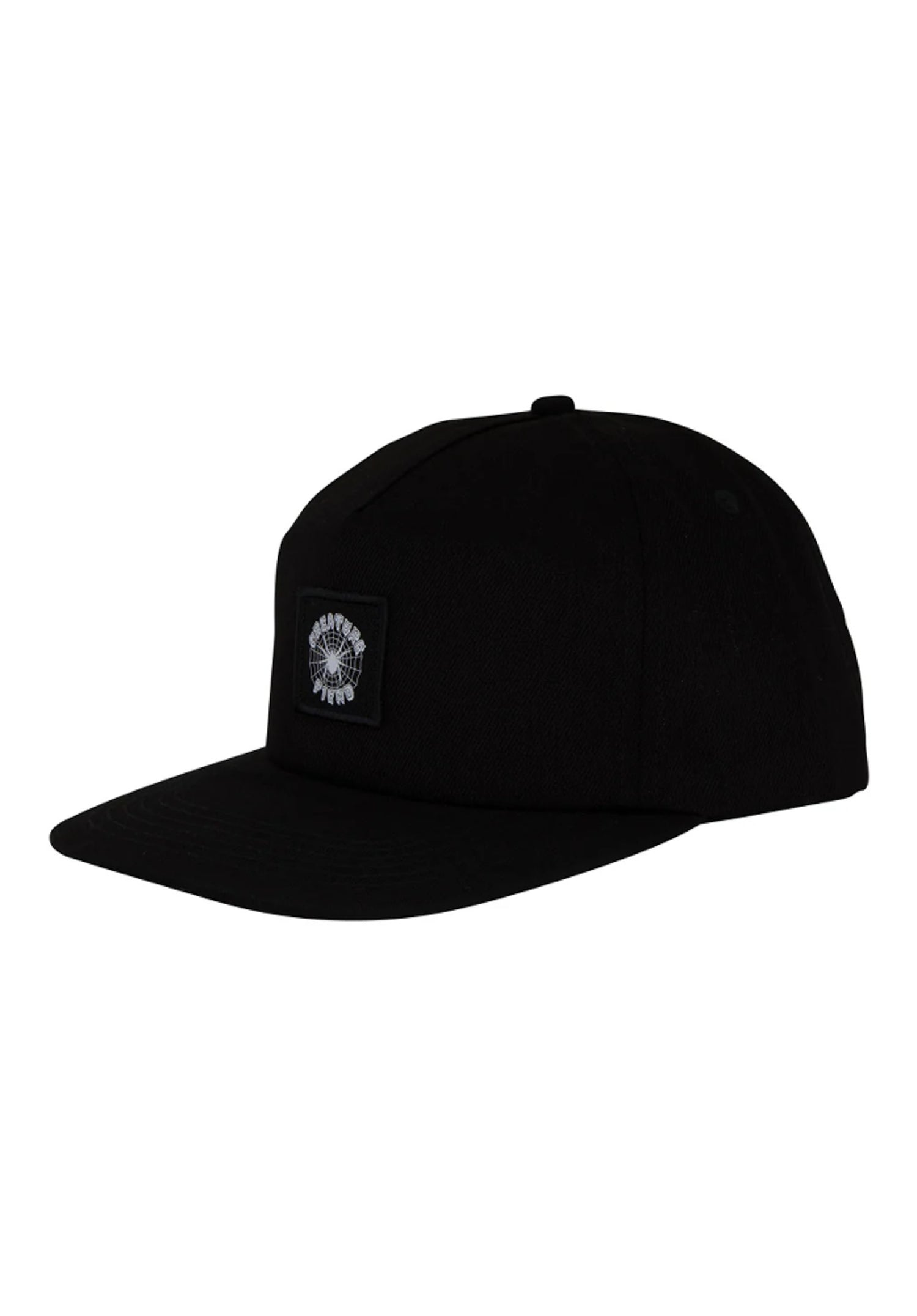 Web Snapback Unstructured Low black denim Vorderansicht Zoom Image