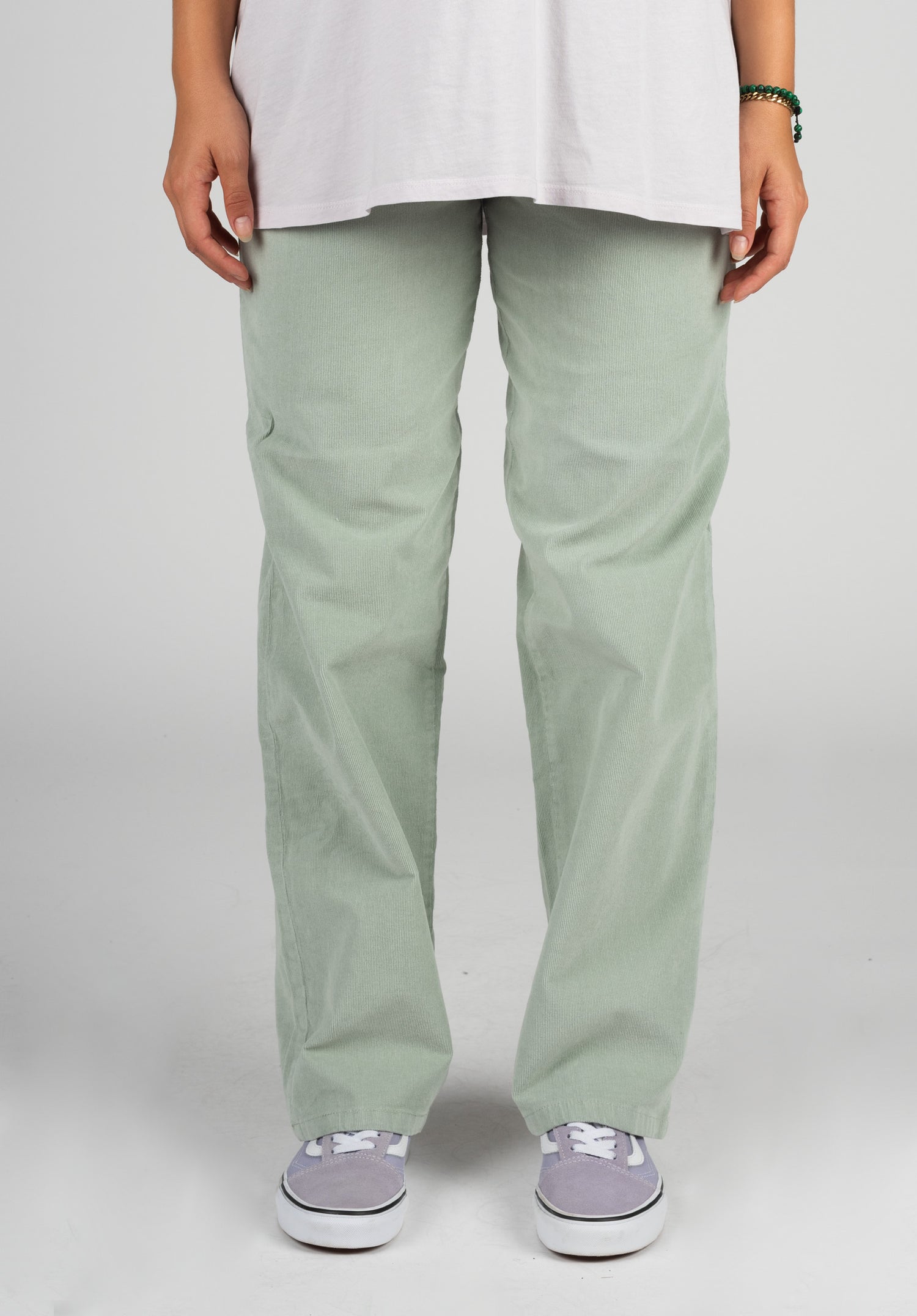 Women Kim babycord-grey-mint Vorderansicht Zoom Image