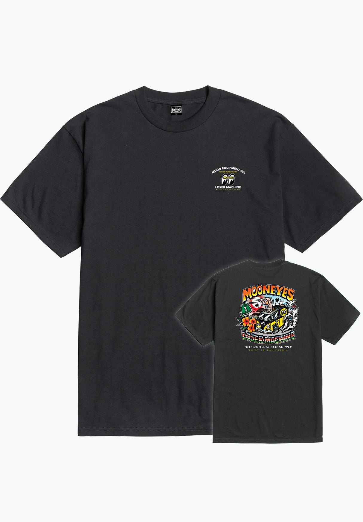 x Mooneyes Pacific Coast HWY black Vorderansicht