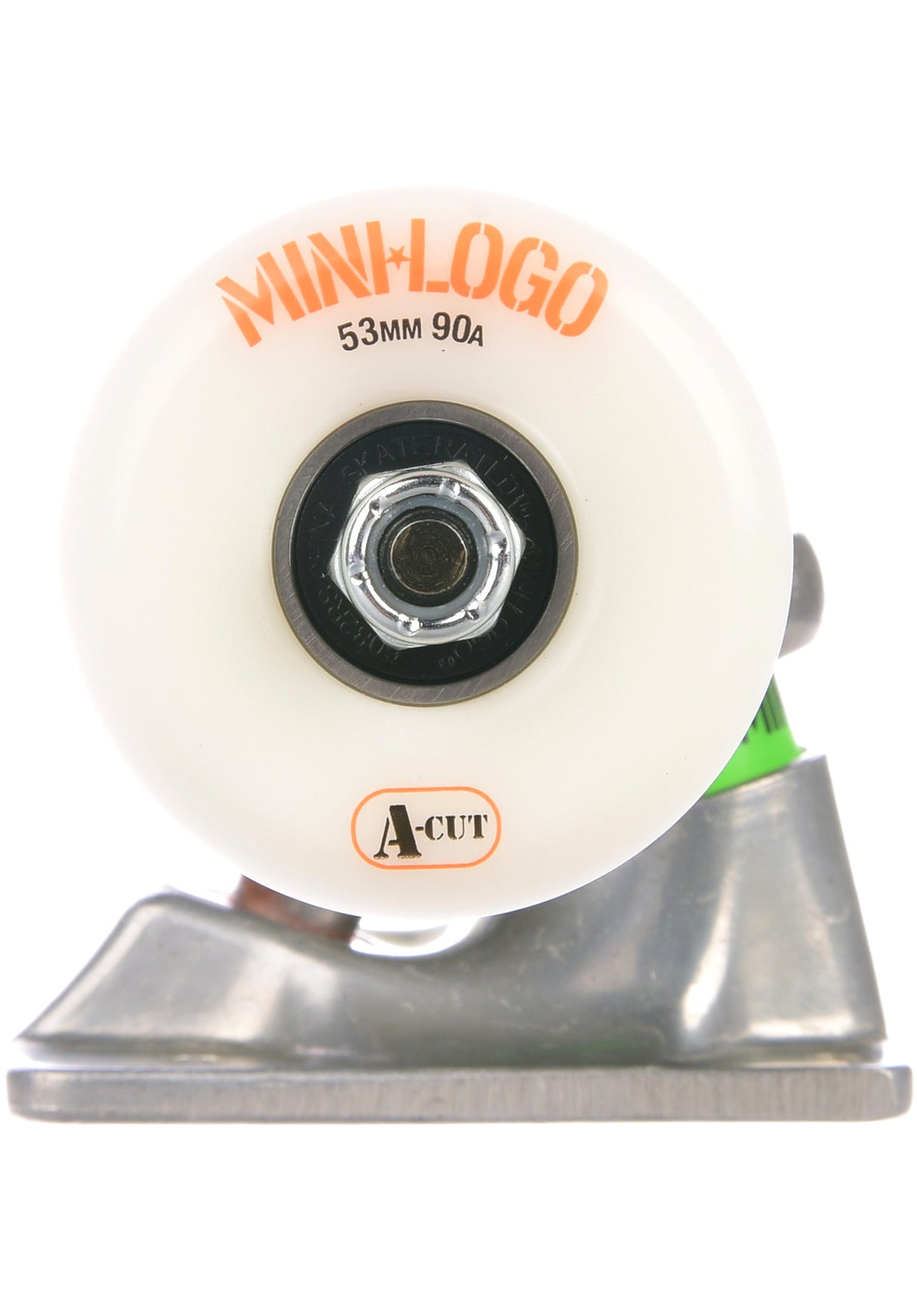 7.63" white A-Cut Wheels 90A Set of 2 raw Close-Up2